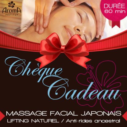 aroma cheque cadeau massage facial japonais kobido 60min